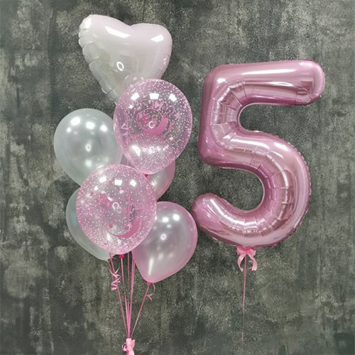 Шары на 5 лет девочке арт. 00050