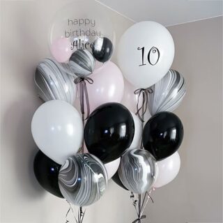 Композиция шаров с баблс и агатом на 10 лет
