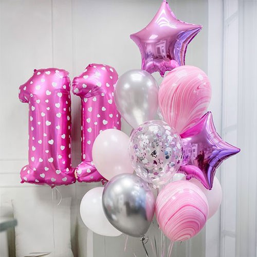 Шары на 11 лет девочке арт. 00123