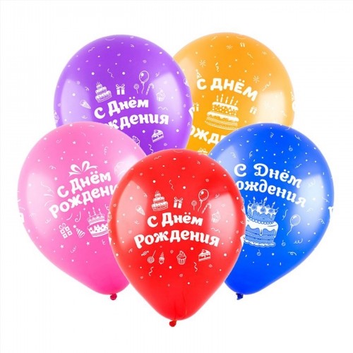 С Днем рождения Торты Ассорти Пастель 12"/30 см b-412450-50