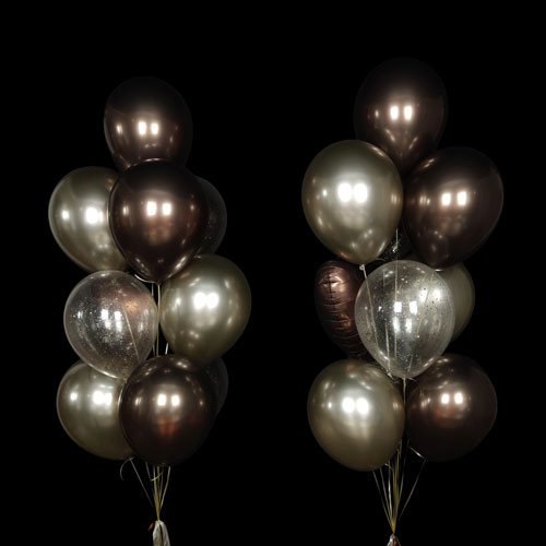 фонтаны шаров шампань и трюфель с сердцами