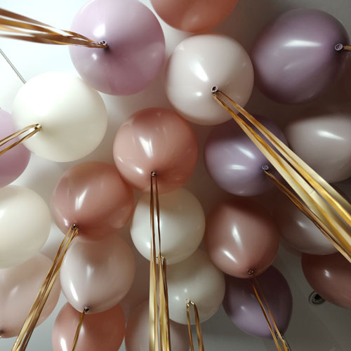 шары под потолок ассорти пудровый
