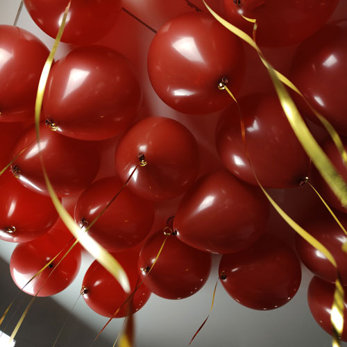 шары под потолок королевский красный