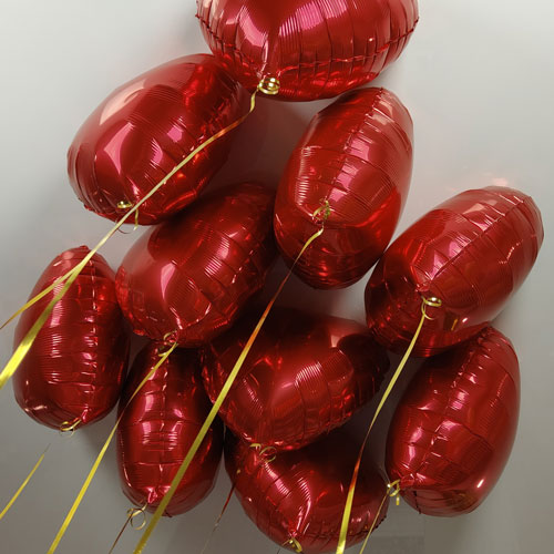 шары под потолок сердца красные